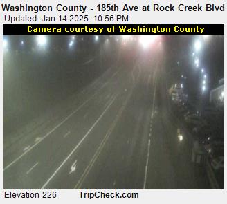 Traffic Cam Washington County - 185th Ave at Rock Creek Blvd